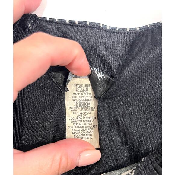 Vintage Y2k Alyn Paige Black Stripe Satin Babydoll Dress Coquette Old Money - Picture 8 of 11